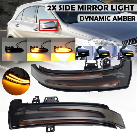 Buy Pair Black Dynamic Led Side Wing Mirrors Indicator Turn Signal