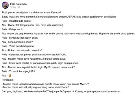 Tokwan Hang On Twitter Siapa Salah Siapa Tak Tampal Cukai Jalan