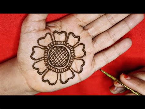 Simple Flower Mehndi Designs For Front Hands Front And Back