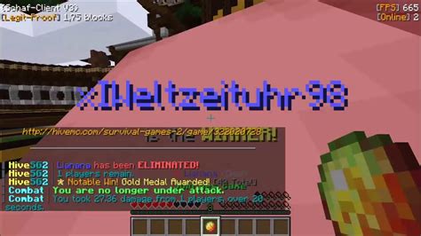 Minecraft Hive Survival Games Kills Der Tage 0202 050220 Voice