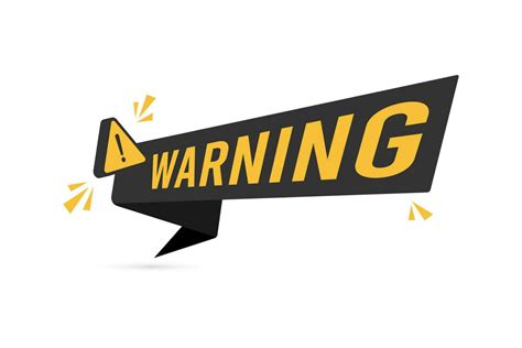 Yellow Paper Banner Warning Sign Design 26526161 Vector Art At Vecteezy