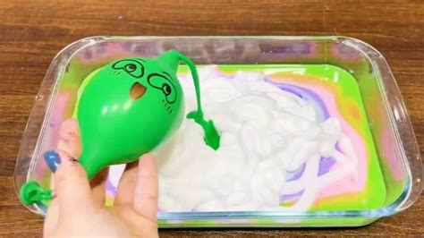 Making Fluffy Slime With Funny Balloons Asmr Satisfying Slime Video