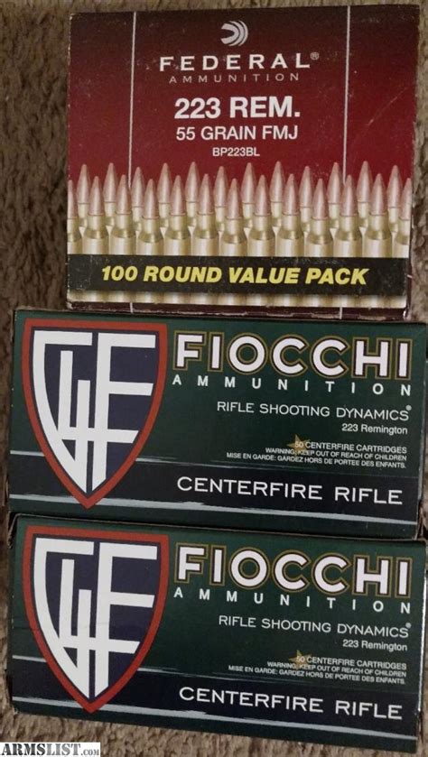 ARMSLIST For Sale 223 Ammo Fiocchi And Federal