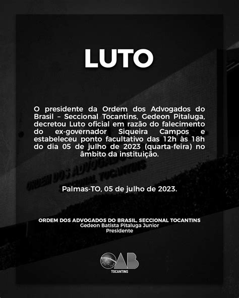 OAB Tocantins LUTO OFICIAL