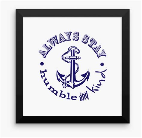 Tim Mcgraw Humble And Kind With Anchor In Navy Blue - Picture Frame, HD ...