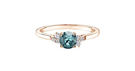 Baby Everbloom Mm Rose Gold Blue Grey Sapphire Ring Gemmyo