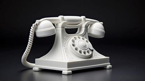 Premium Ai Image Model Of A Classic White Desk Phone Elegantly