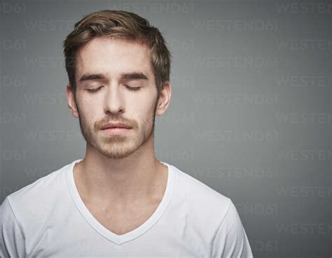 Portrait Of Young Man With Closed Eyes Disf002247 Dieter Schewig