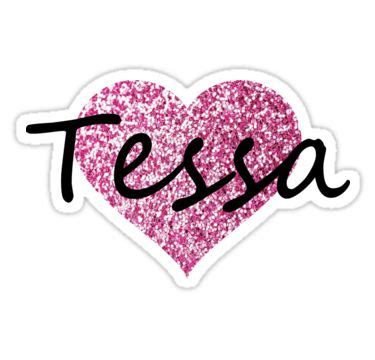 Tessa Stickers By Obercostyle Redbubble Heart Stickers Name