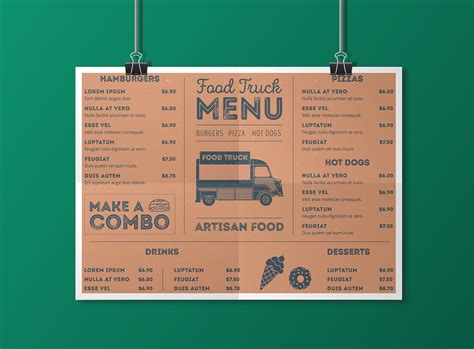 Food-Truck Menu Design :: Behance