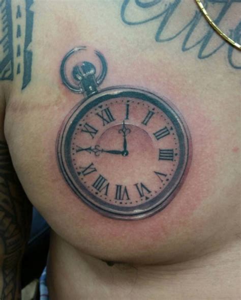 34 Superb Pocket Watch Tattoo Designs TattooBlend