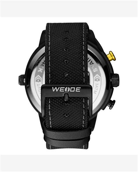 Riachuelo Relógio Masculino Weide AnaDigi WH6405B Preto e Amarelo