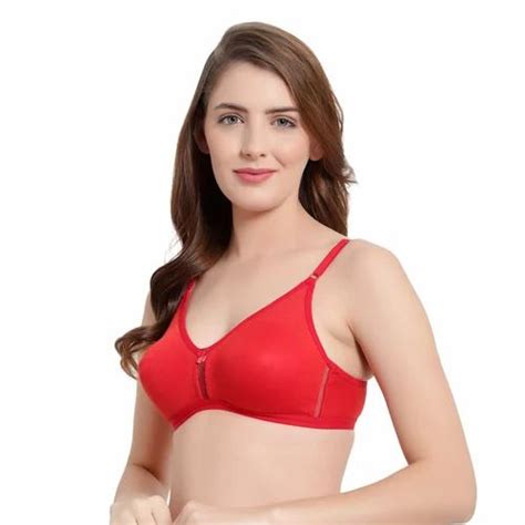 Ladies Cotton Non Padded C Cup Bra Red Size 34b At Rs 65 Piece In Surat