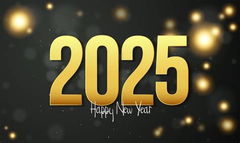 Glückliches neues jahr 2025 hintergrunddesign Premium Vektor