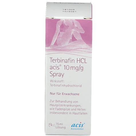 Terbinafin Hcl Acis® 10mgg Spray 15 Ml Shop