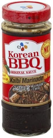 CJ Kalbi, Korean BBQ Original Sauce Marinade - 16.9 oz, Nutrition Information | Innit