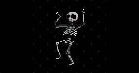 Dancing Skeleton 8 Bit Pixel Art - Skeleton - Sticker | TeePublic