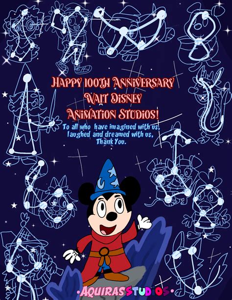 Walt Disney Animation Studios 100 Years by AquirasStudios on DeviantArt