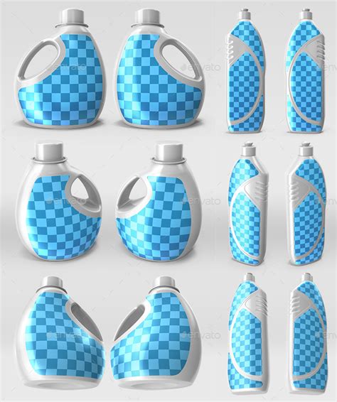 4 Plastic Bottle Mock Ups Set Graphics Graphicriver