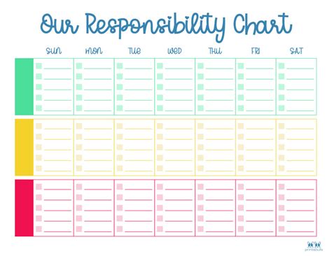 Printable Chore Chart Multiple Kids