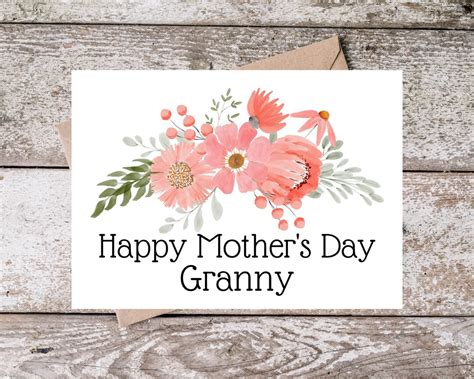 Printable Granny Mothers Day Card Happy Mothers Day Granny Mothers Day Card For Great Grandma