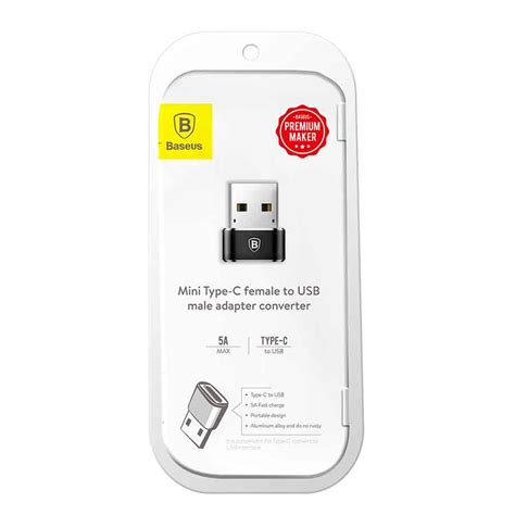 قیمت و خرید تبدیل OTG تایپ سی به USB بیسوس مدل CAAOTG-01 | یاس ارتباط