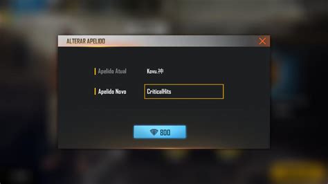 Free Fire Como Mudar O Seu Nome No Jogo Critical Hits