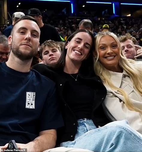 Caitlin Clark and boyfriend Connor McCaffery sit courtside with Tyrese ...