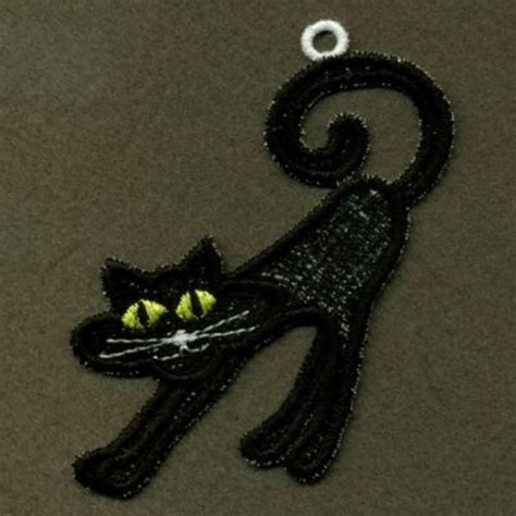 Fsl Halloween Black Cat Machine Embroidery Design Embroidery Library