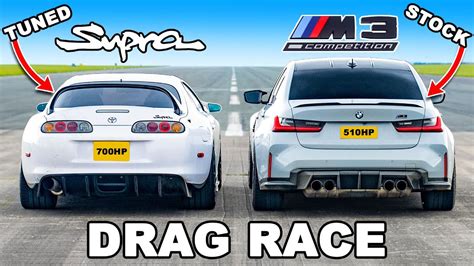 700hp Supra Mk4 Vs Bmw M3 Drag Race Turbo And Stance