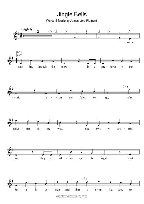 Jingle Bells By Pierpont Recorder Digital Sheet Music