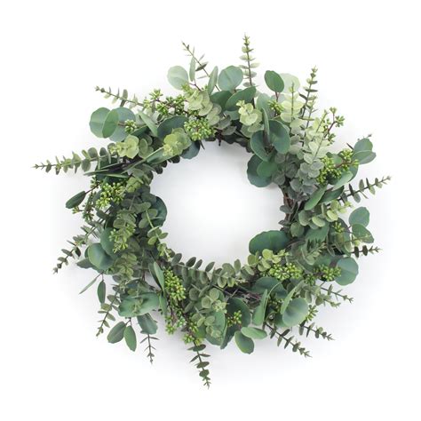 Mixed Eucalyptus 24" Leaf Wreath - Pier 1