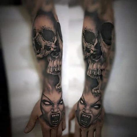 50 Skull Sleeve Tattoos For Men Masculine Design Ideas