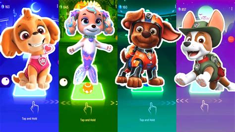 Super Paw Patrol Tiles Hop EDM Rush SKYE CORAL ZUMA TRACKER