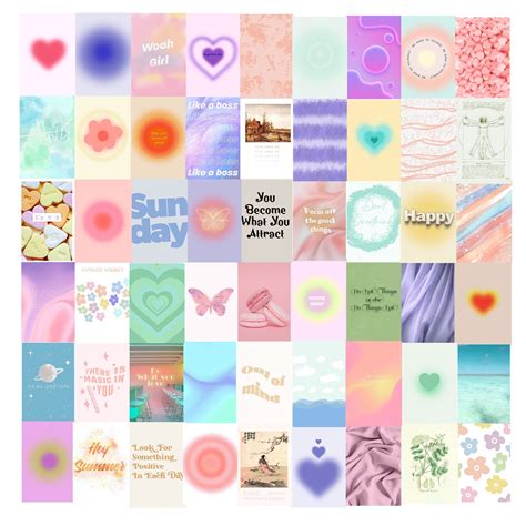 Danish Pastel Aesthetic Wall Collage Kit Danish Pastel Room