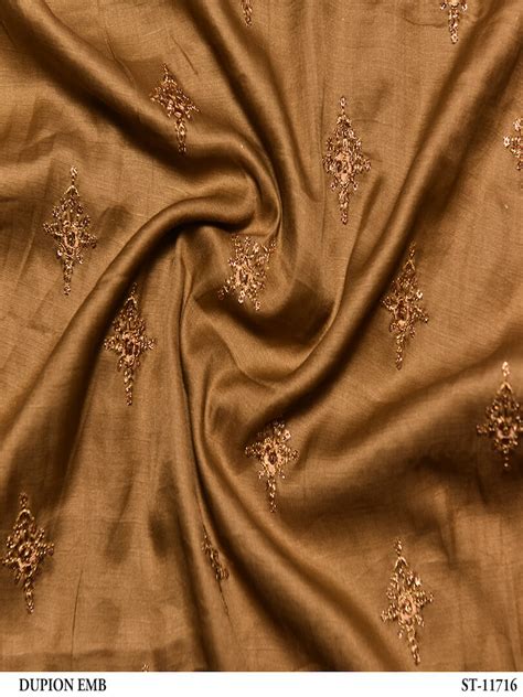 Dupion Silk Floral Design Zari Embroidered Fabric Source Fabrics