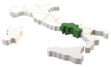 Mapa De Italia Un Render D Aislado Con Regiones Italianas De Campania