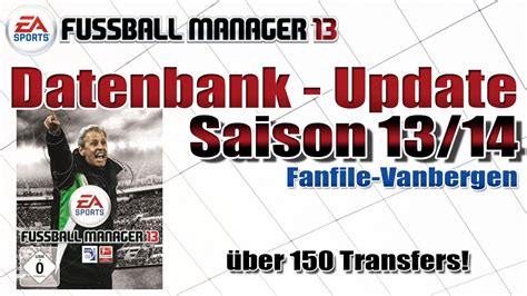 Fussball Manager Datenbank Update Fanfile Vanbergen Mit