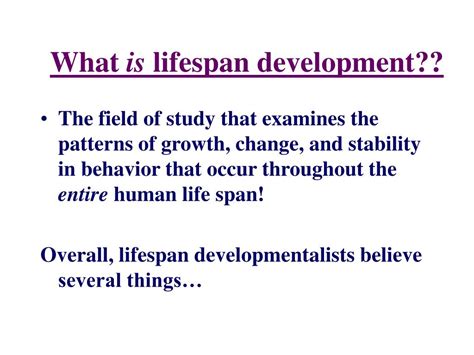 PPT Chapter 1 Development Across The Lifespan PowerPoint Presentation