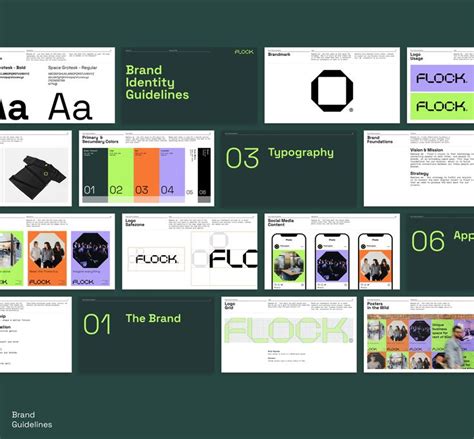 Flock Brand Identity On Behance Brand Book Brand Identity