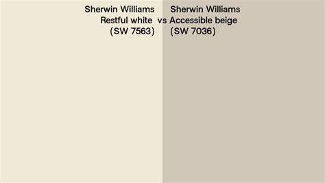 Sherwin Williams Restful White Vs Accessible Beige Side By Side Comparison