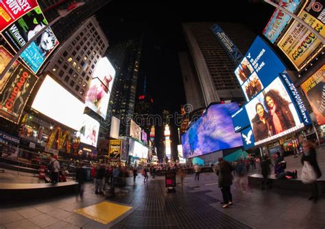 Times Square at night, NYC editorial stock image. Image of metropolis ...