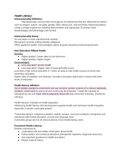 HLST 152 Notes Summary Of Key Terms Discussed In Class Powerpoint