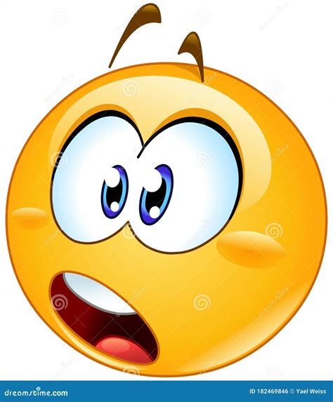 Shocked Emoticon Stock Vector Illustration Of Astounded 182469846