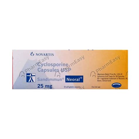 Buy Sandimmun Neoral 25 MG Capsule 5 Online At Flat 15 OFF PharmEasy