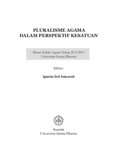 Pluralisme Agama Dalam Perspektif Kesatuan