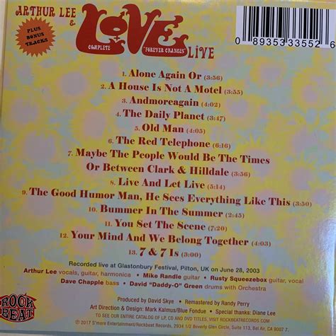 Complete "Forever Changes" Live | Arthur Lee & Love