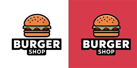 Premium Vector Vector Burger Shop Logo Template Vector Illustration