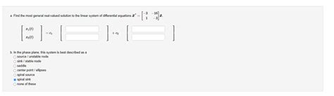 Solved Consider The System Of Differential Equations Chegg