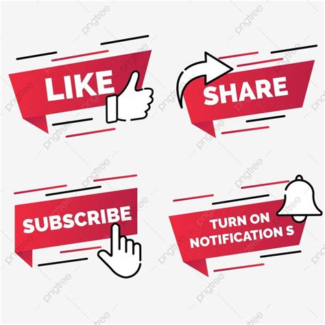 Download Like Share Subscribe Button, Youtube Logo, Subscribe Vector